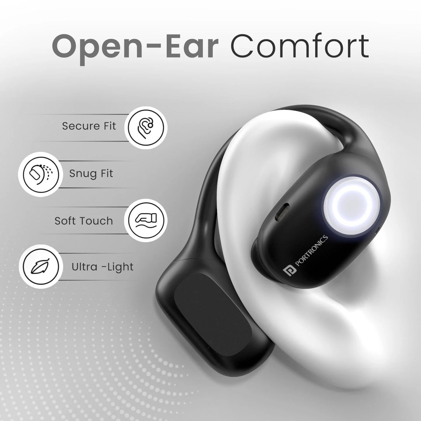PORTRONICS Harmonics Twins 30 | 30 Hour Playtime | 16mm Dynamic Driver| Open Ear Comfort| LED Display - Image 32