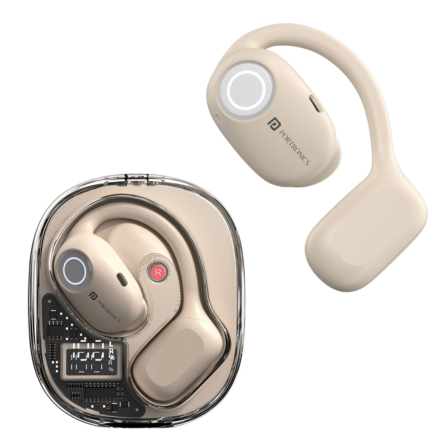PORTRONICS Harmonics Twins 30 | 30 Hour Playtime | 16mm Dynamic Driver| Open Ear Comfort| LED Display - Image 37