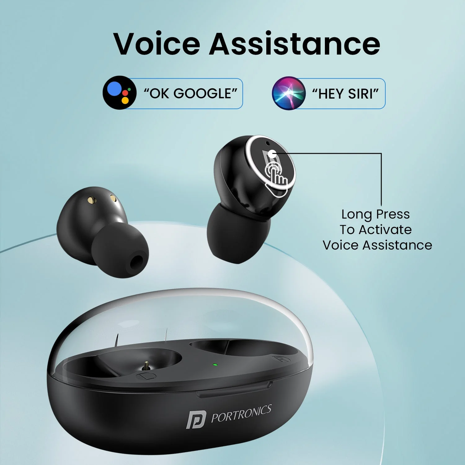 PORTRONICS Harmonics Twins S13 24 Hour Playtime | Touch Control | Low Latency | Type C Fast Charging - Image 35