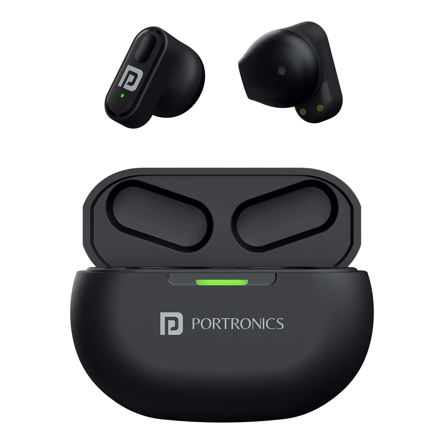PORTRONICS Harmonics Twins S17 | Ergonomic Light Design | Game/Music Mode |10mm Dynamic Driver | Type C Fast Charging