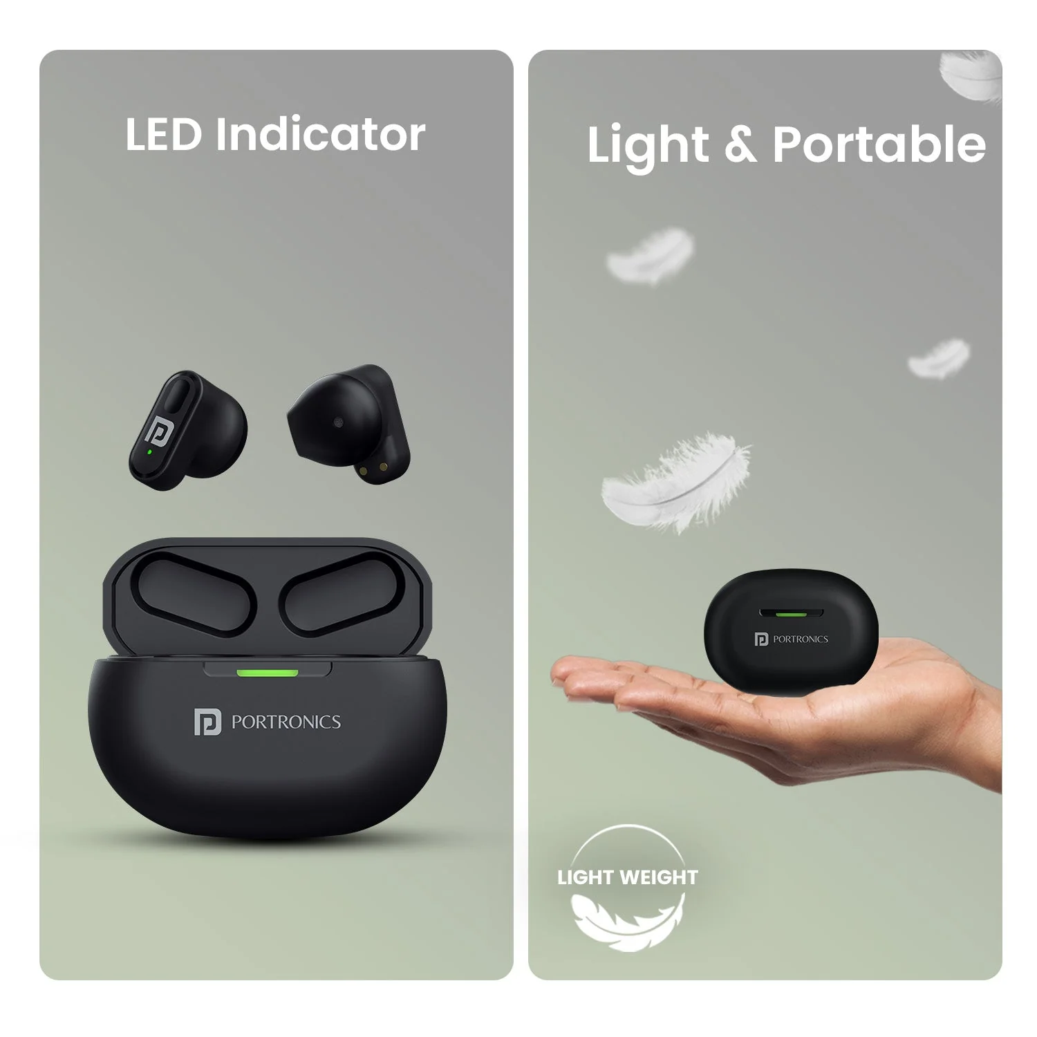 PORTRONICS Harmonics Twins S17 | Ergonomic Light Design | Game/Music Mode |10mm Dynamic Driver | Type C Fast Charging - Image 18