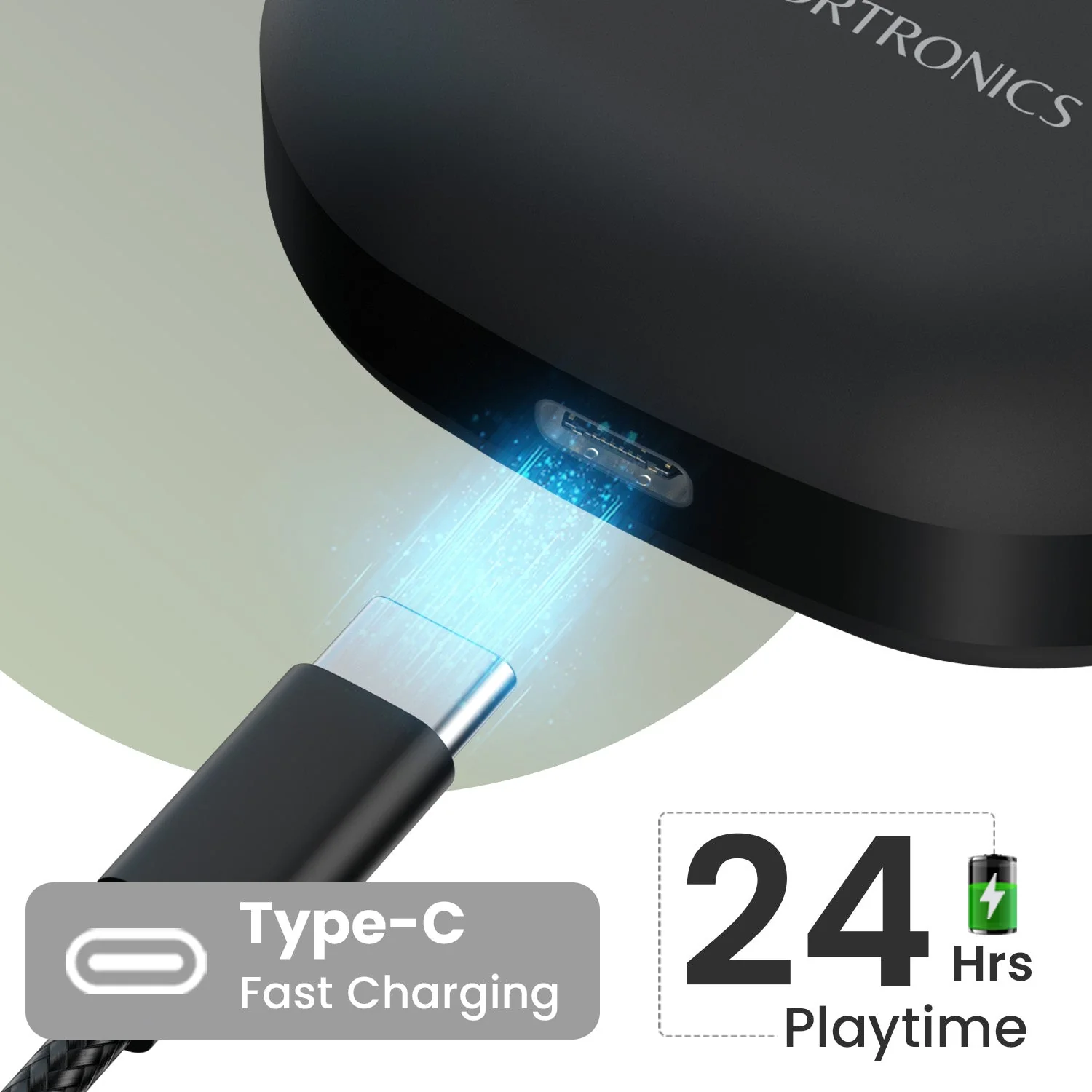 PORTRONICS Harmonics Twins S17 | Ergonomic Light Design | Game/Music Mode |10mm Dynamic Driver | Type C Fast Charging - Image 5