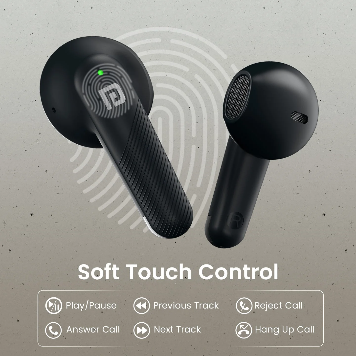 PORTRONICS Harmonics Twins S18 | Game/Music Mode |Crystal Clear Calls | Bluetooth 5.3V | Touch Control - Image 20