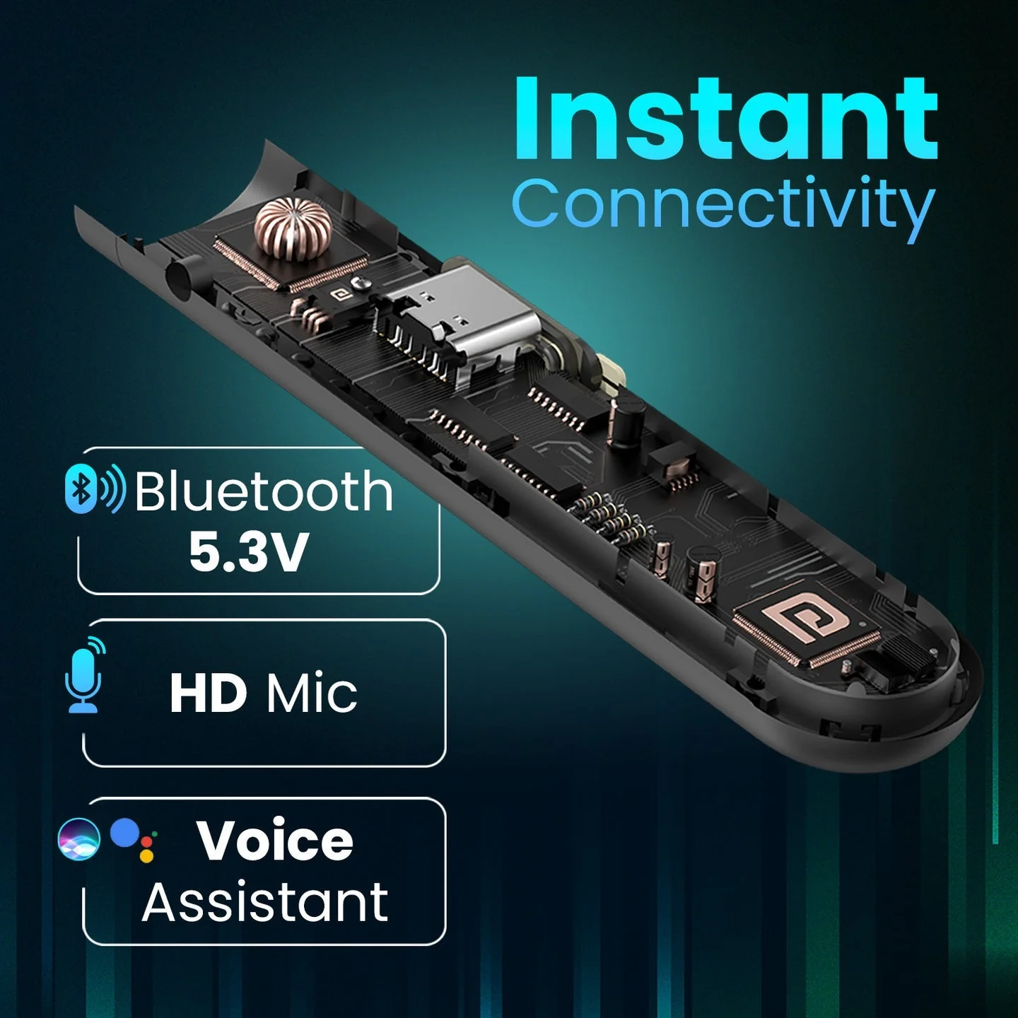 PORTRONICS Harmonics X2 Wireless Stereo Headset 40 Hour Playtime | Inline Control | Dual Pairing | HD Mic - Image 12