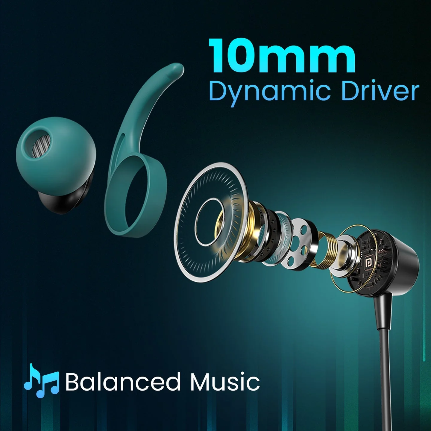 PORTRONICS Harmonics X2 Wireless Stereo Headset 40 Hour Playtime | Inline Control | Dual Pairing | HD Mic - Image 17