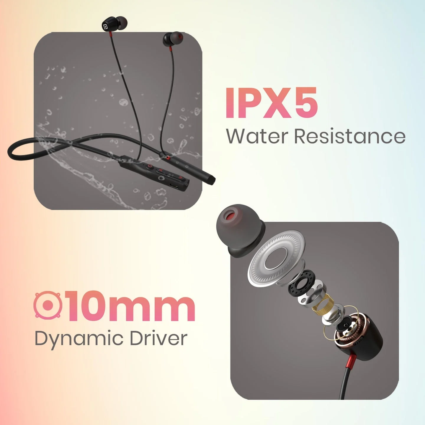 PORTRONICS Harmonics Z11 35 Hour Playtime | 10mm Dynamic Driver | Magnetic Earbuds | Type C Fast Charging - Image 7