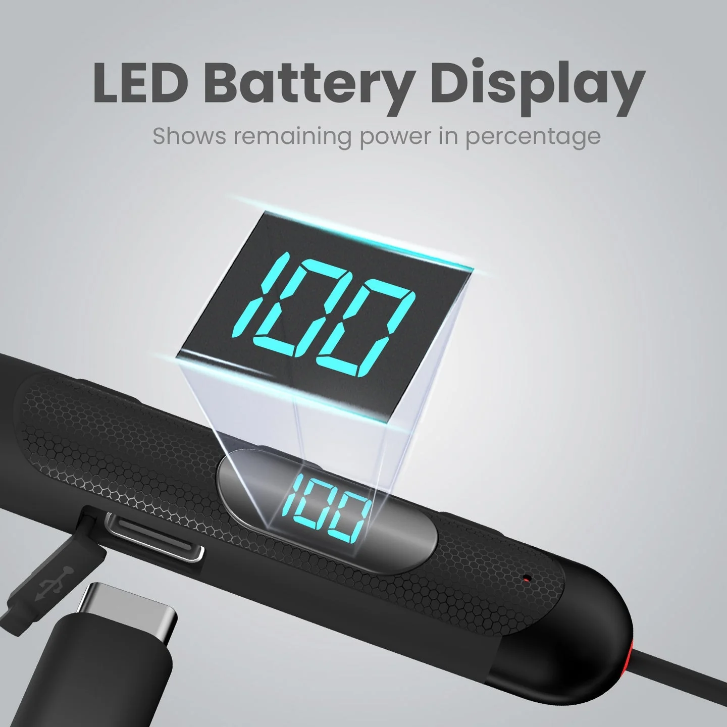 PORTRONICS Harmonics Z8 Wireless Stereo Headset with LED Battery Display | 40 Hour Playtime | Game/Music Mode | Type C Fast Charging - Image 13