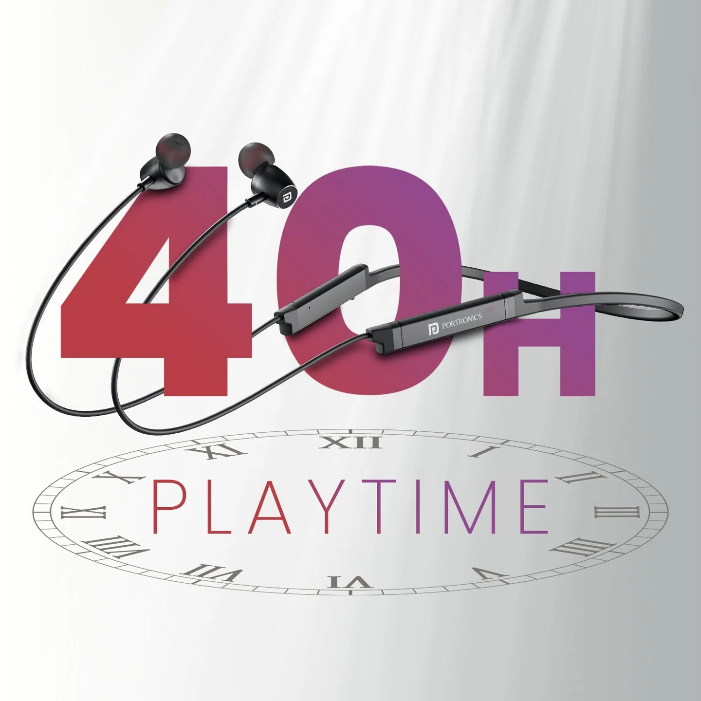 PORTRONICS Harmonics Z9 Wireless Stereo Headset 40 Hour playtime| Metallic Finish | Game/Music Model | Type C Fast Charging | Dual Pairing - Image 18