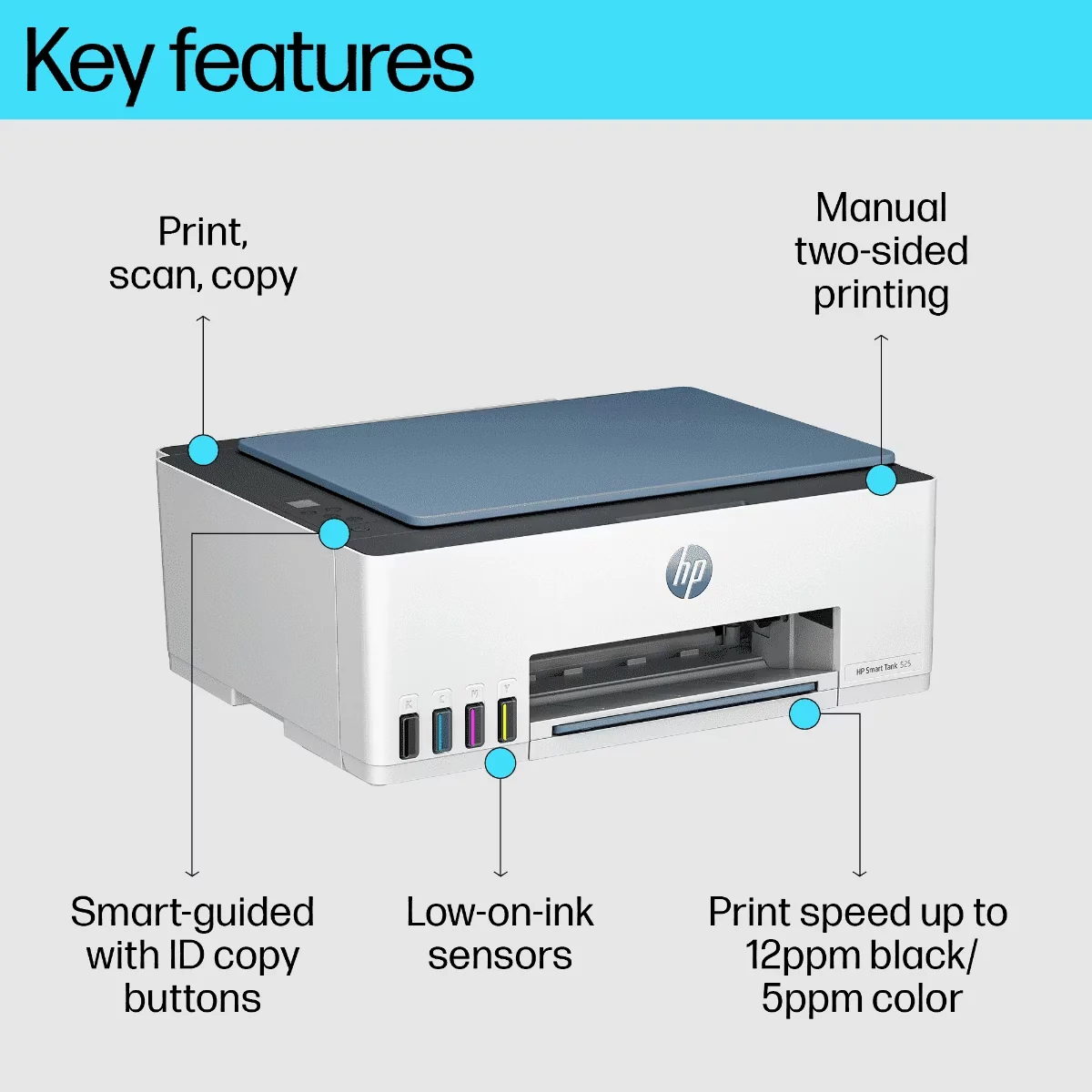 HP 525 Ink Tank PSC MFP | Print, Copy and Scan for Home and Office - Image 4