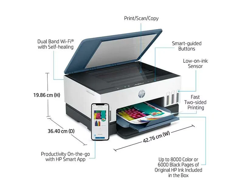 HP 675 Ink Tank PSCWL Duplex MFP | Print, Copy, Scan USB and WiFi for Home and Office - Image 4