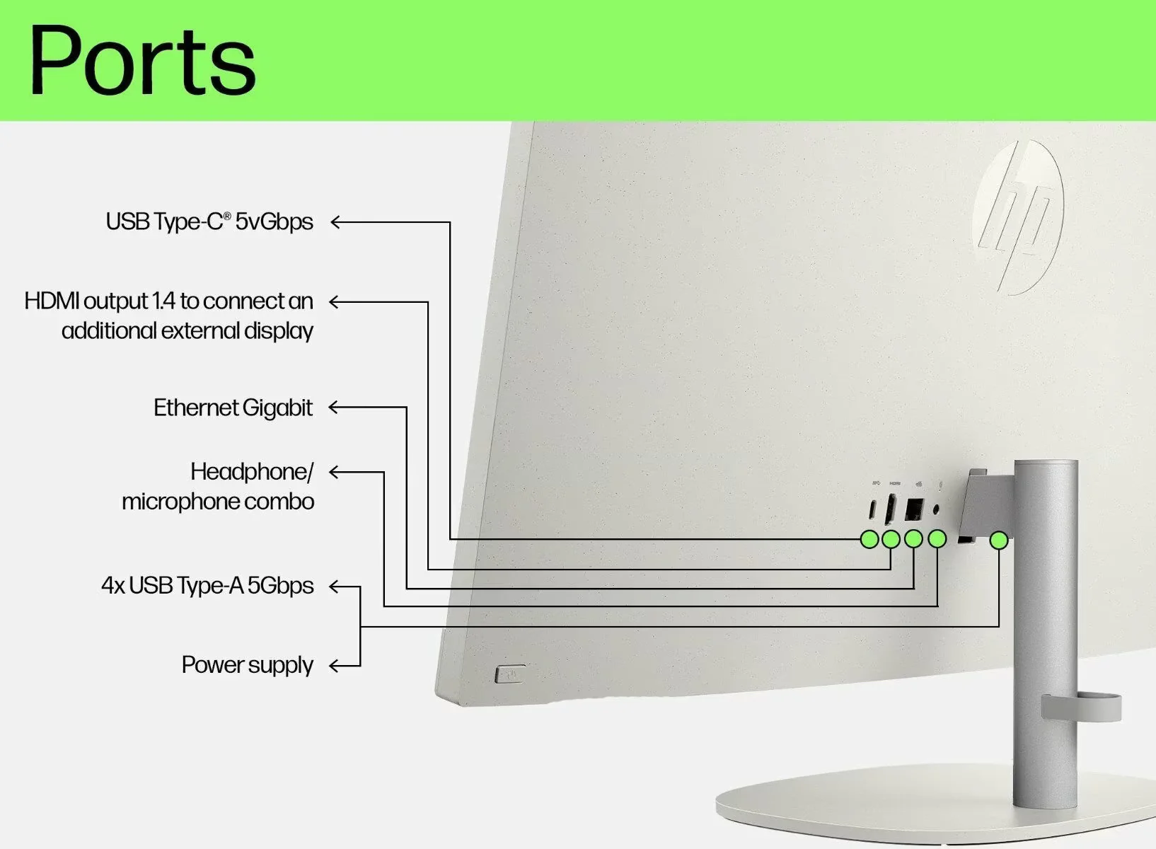 HP All In One PC, Intel Core i5, Intel Integrated Graphics, 8GB, 512 GB SSD, 23.8" FHD, 24-CR0477IN - Image 4