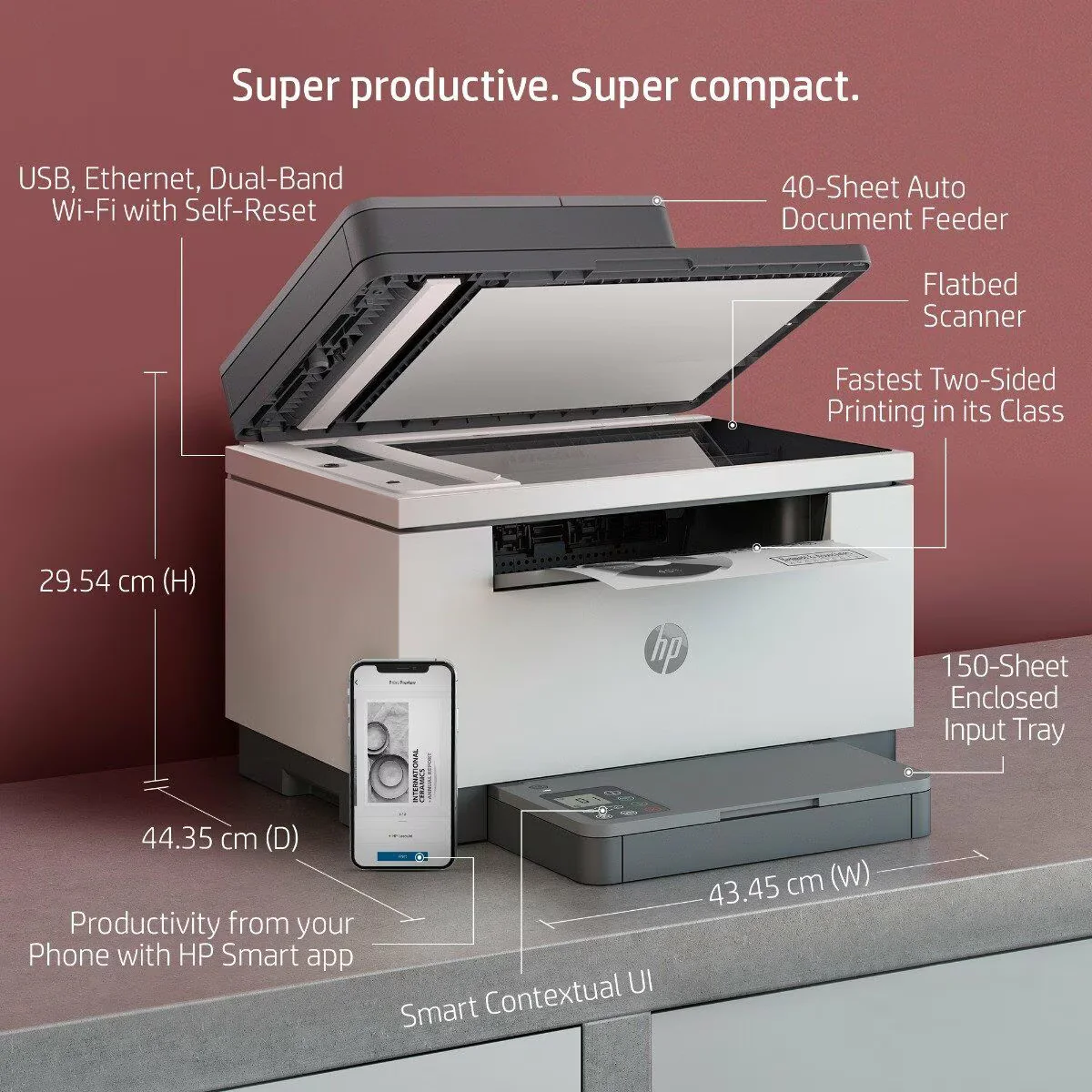 HP LaserJet M233SDW MFP Printer | Print, Copy, Scan, ADF and Duplex for Home and Office - Image 4