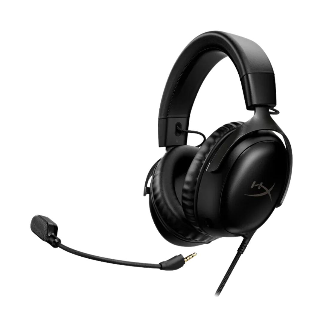 HyperX Cloud III Gaming Over Ear Headset - 53mm Drivers, Aluminum Frame, Memory Foam Ear Cushions, Noise-Cancelling Microphone, USB 2.0