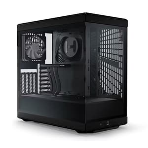 Hyte Y40 Panoramic TG ATX Mid Tower Cabinet Case with PCIE 4.0 Riser (Black)