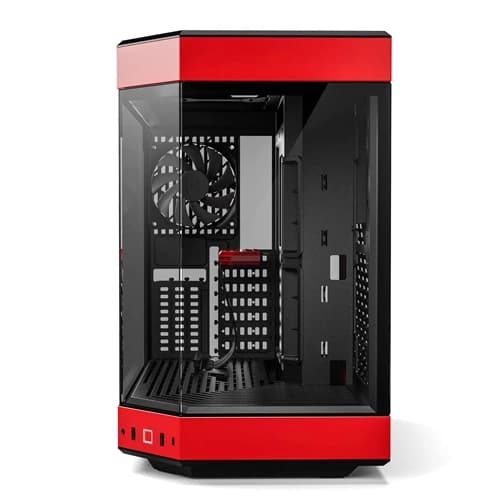 Hyte Y60 Panoramic E-ATX Mid Tower Cabinet Case (Red and Black) - Image 2