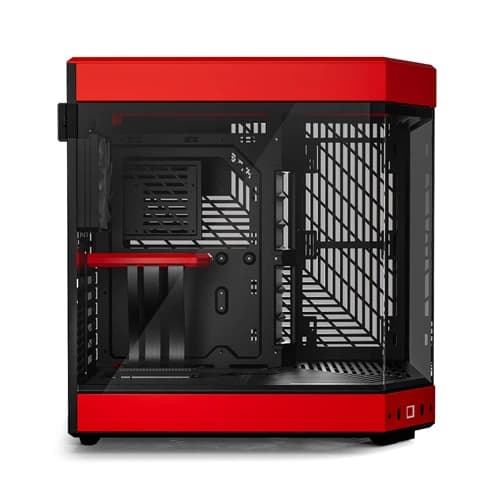 Hyte Y60 Panoramic E-ATX Mid Tower Cabinet Case (Red and Black) - Image 3