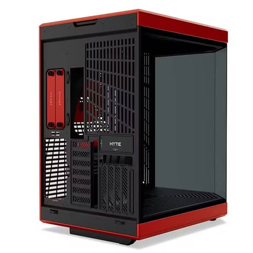 Hyte Y70 Panoramic E-ATX Mid Tower Cabinet (Black and Red) - Image 3
