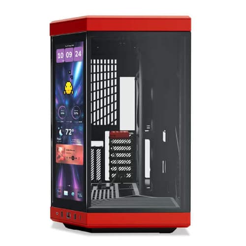 Hyte Y70 touch infinite PanoramicE-ATX Mid Tower Cabinet (Black Cherry) - Image 2
