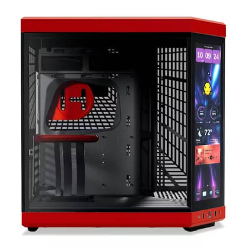 Hyte Y70 touch infinite PanoramicE-ATX Mid Tower Cabinet (Black Cherry) - Image 3