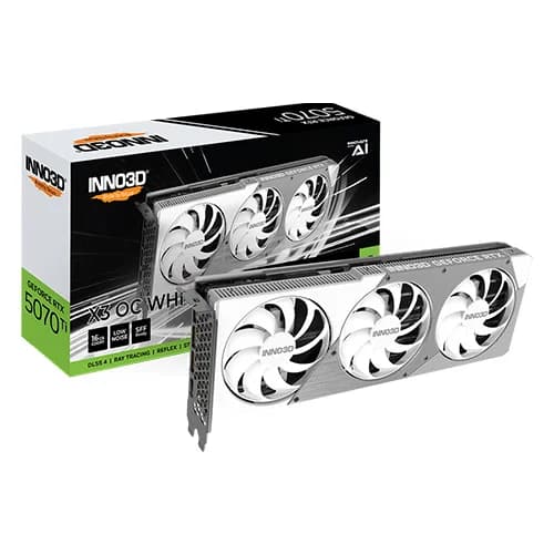 INNO3D GeForce RTX 5070 Ti X3 OC 16GB DDR7 Graphics Card (white)
