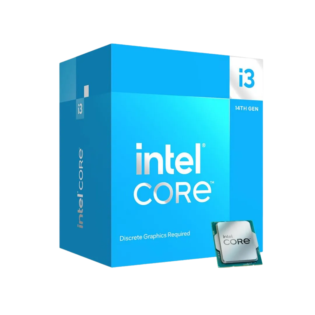 Intel Core i3-14100F Desktop Processor with Turbo Boost Technology, 4 Cores, 8 Threads, Up to DDR5 4800 MT/s, LGA-1700 Socket - Intel 14th Gen CPU