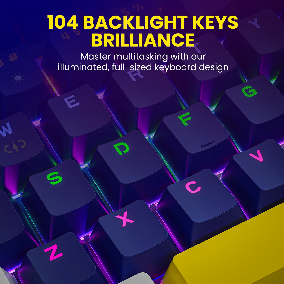 PORTRONICS K2 Keyboard Wired Mechanical Gaming Keyboard | Red Linear Switches | Dynamic Lighting Effects | 5m Long Cable | Anti-Ghosting Keys - Image 24