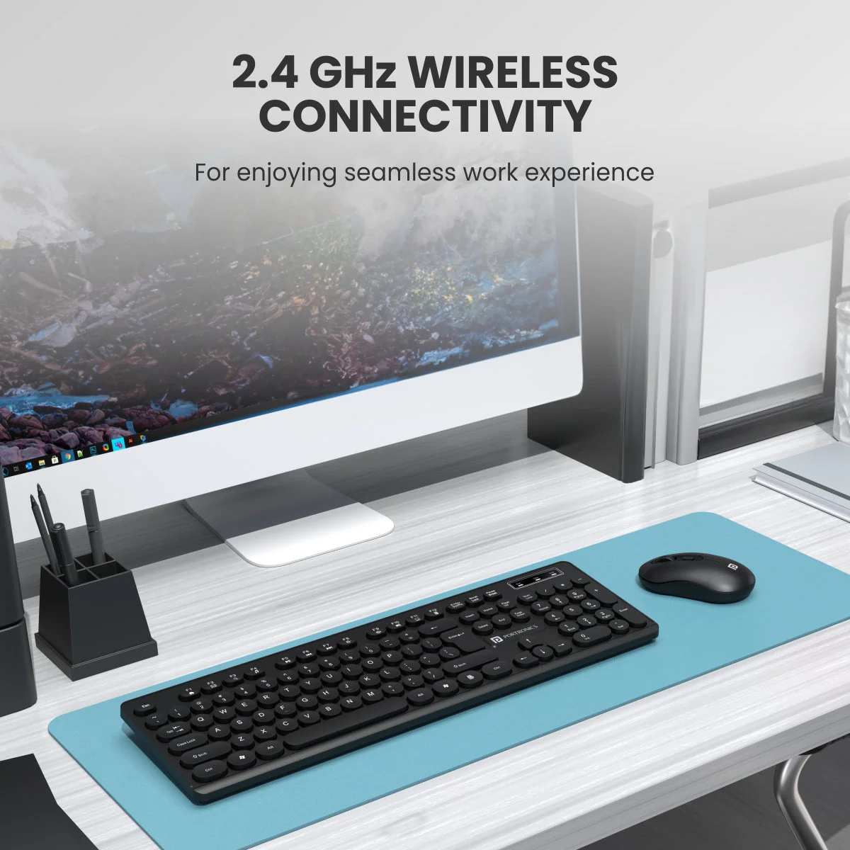 PORTRONICS Key 6 Combo Wireless Keyboard & Mouse | 2.4 GHz Wireless | Adjustable DPI Mouse | Full-Layout Keyboard | Round Keycaps - Image 20