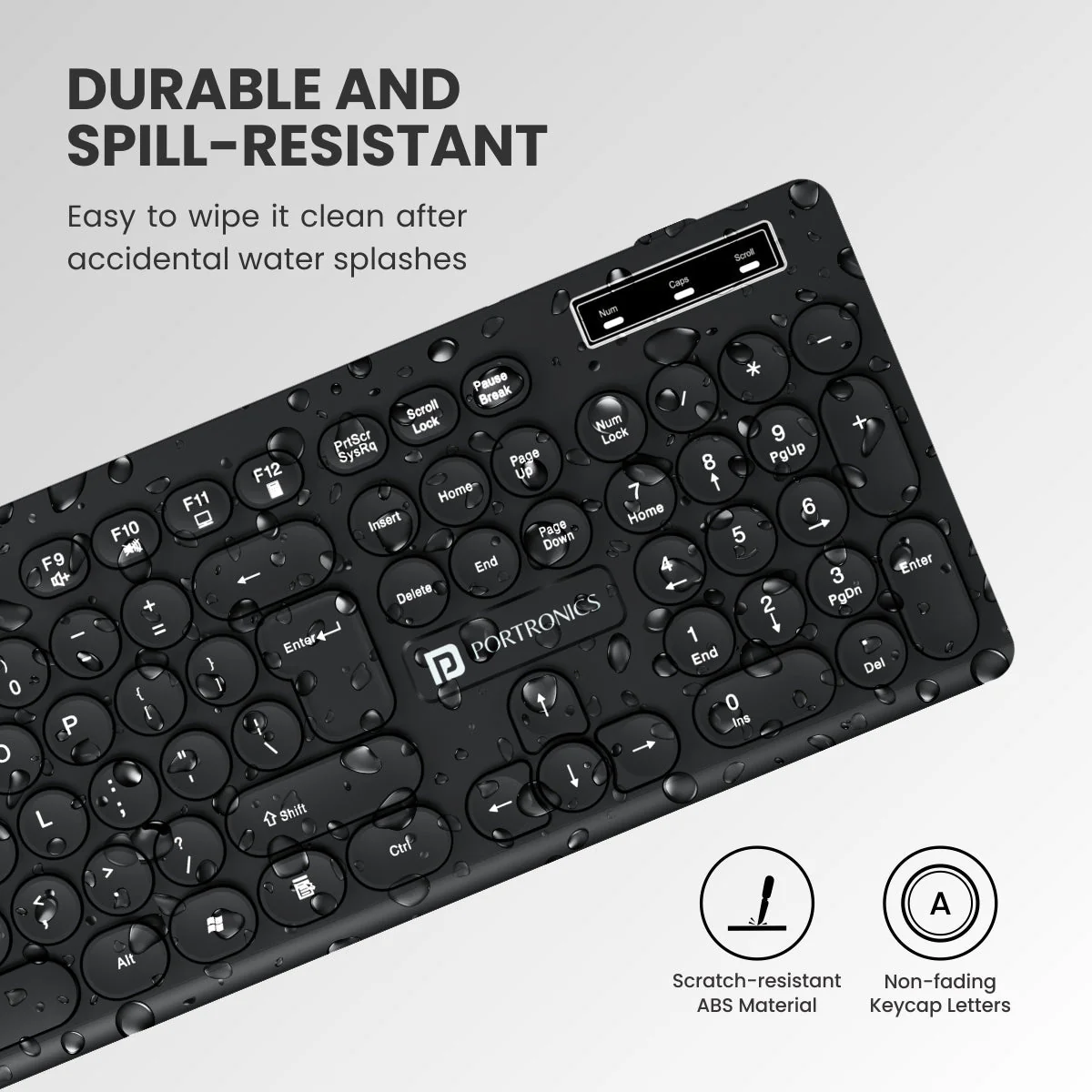 PORTRONICS Key 6 Combo Wireless Keyboard & Mouse | 2.4 GHz Wireless | Adjustable DPI Mouse | Full-Layout Keyboard | Round Keycaps - Image 22