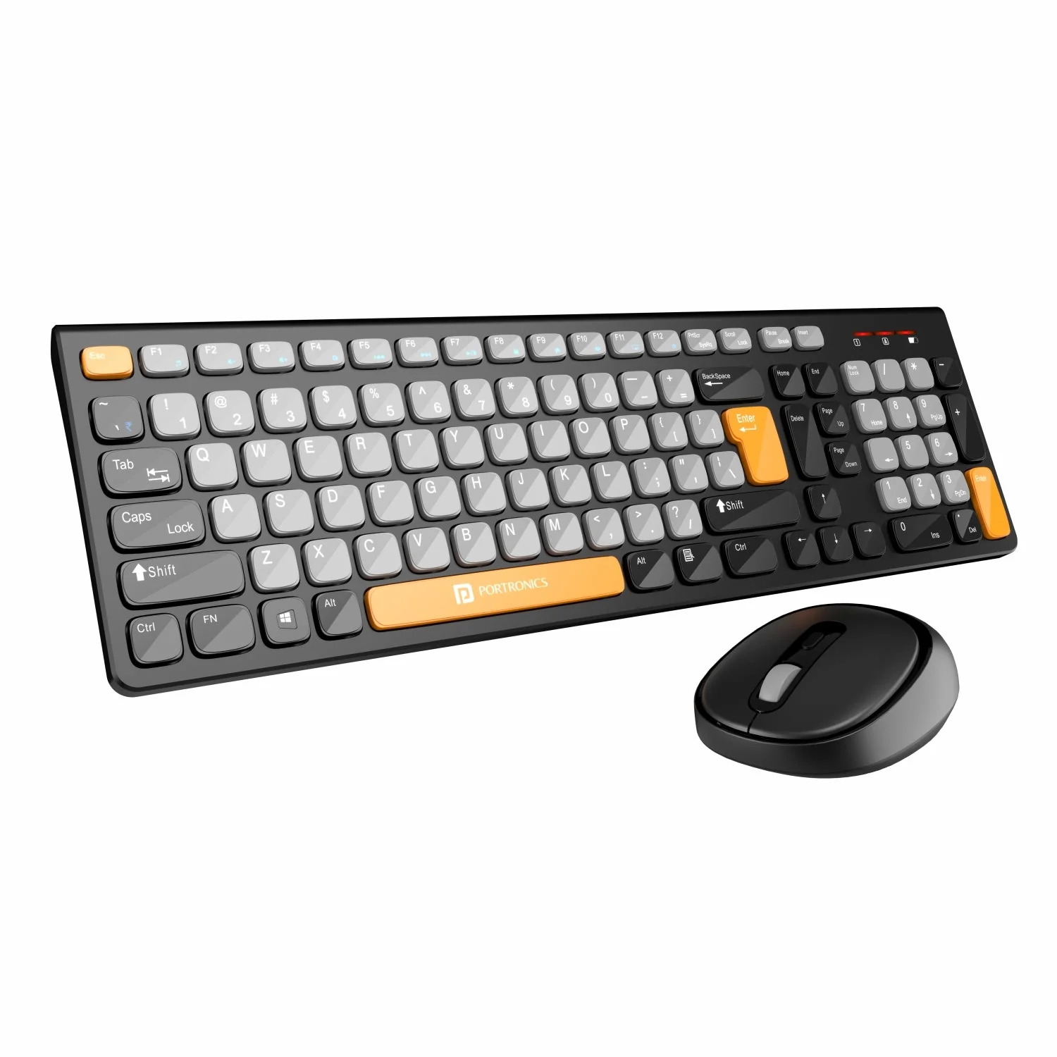 PORTRONICS Key 7 Combo Wireless Keyboard & Mouse Combo | 2.4 GHz Wireless | Function Shortcut Keys | Adjustable DPI Mouse | Full-Layout Keyboard - Image 3