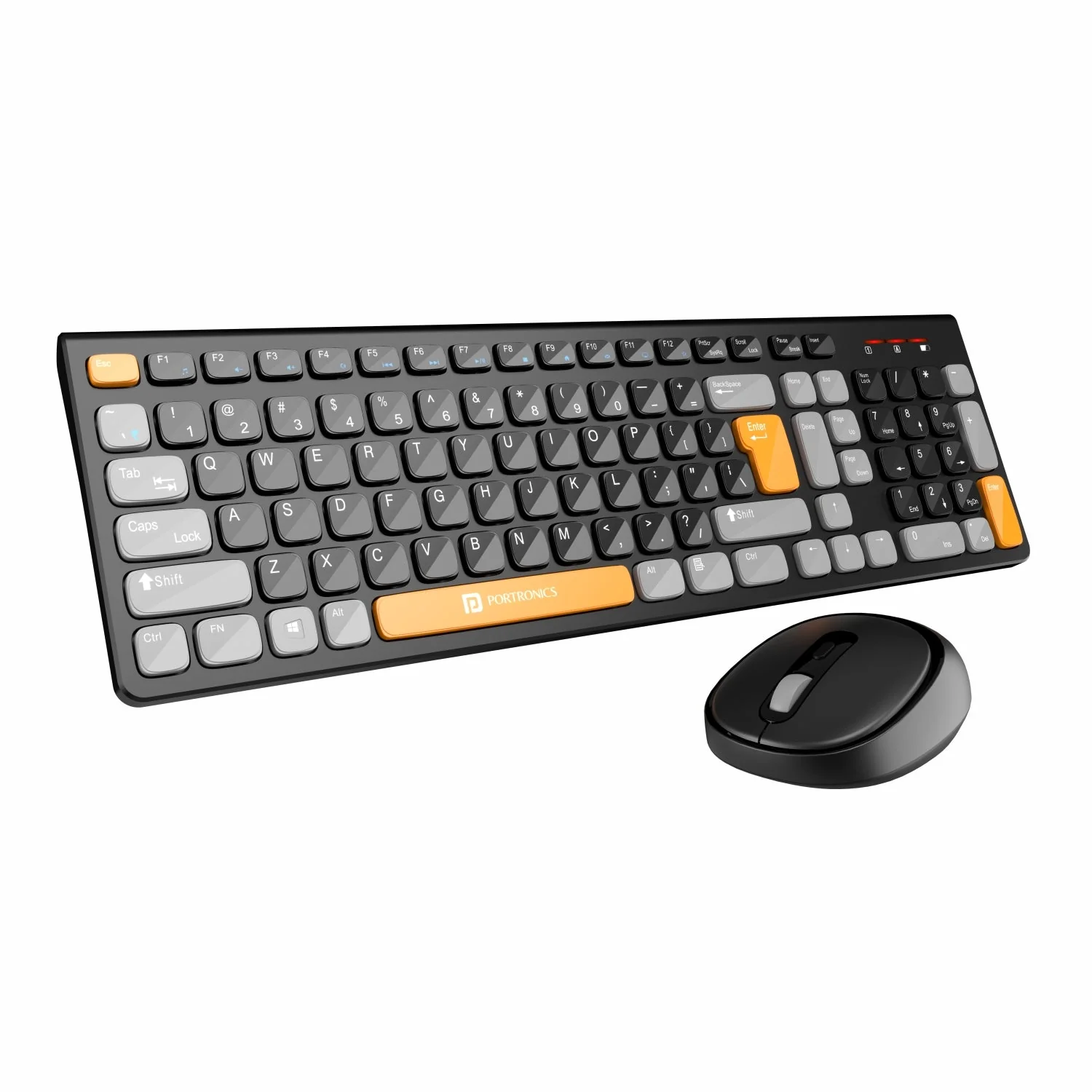 PORTRONICS Key 7 Combo Wireless Keyboard & Mouse Combo | 2.4 GHz Wireless | Function Shortcut Keys | Adjustable DPI Mouse | Full-Layout Keyboard - Image 8