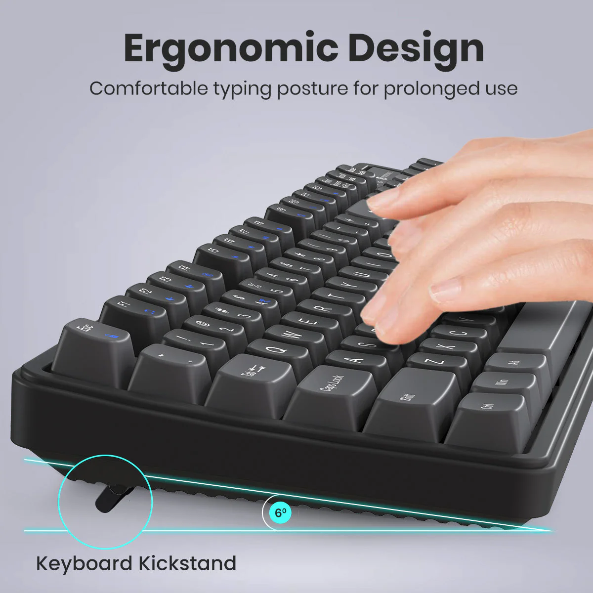 PORTRONICS Key 9 Combo Wireless Keyboard & Mouse Combo | Wireless Receiver | Noise-free Typing | Ergonomic Mouse | Adjustable DPI - Image 23
