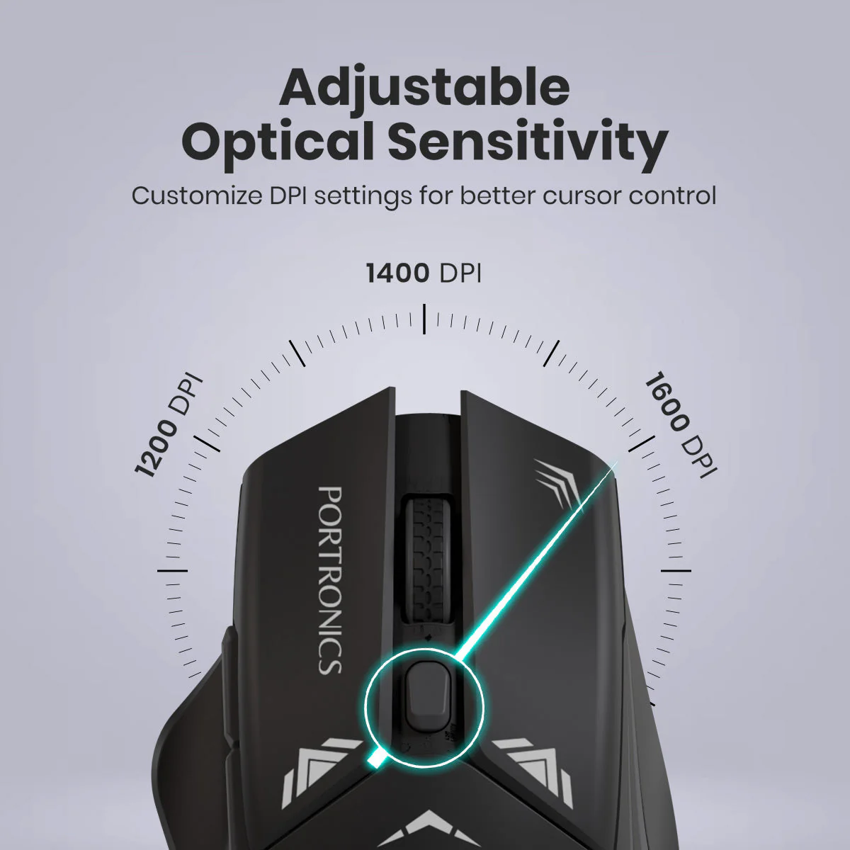 PORTRONICS Key 9 Combo Wireless Keyboard & Mouse Combo | Wireless Receiver | Noise-free Typing | Ergonomic Mouse | Adjustable DPI - Image 9