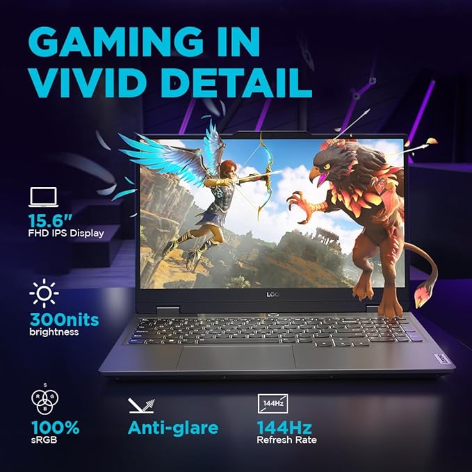 Lenovo LOQ 2024 Gaming Laptop Intel Core i5-13450HX 15.6" (39.6cm) 144Hz 300Nits FHD IPS (16GB/512GB SSD/Win 11/NVIDIA RTX 4050 6GB) 83DV007GIN - Image 3
