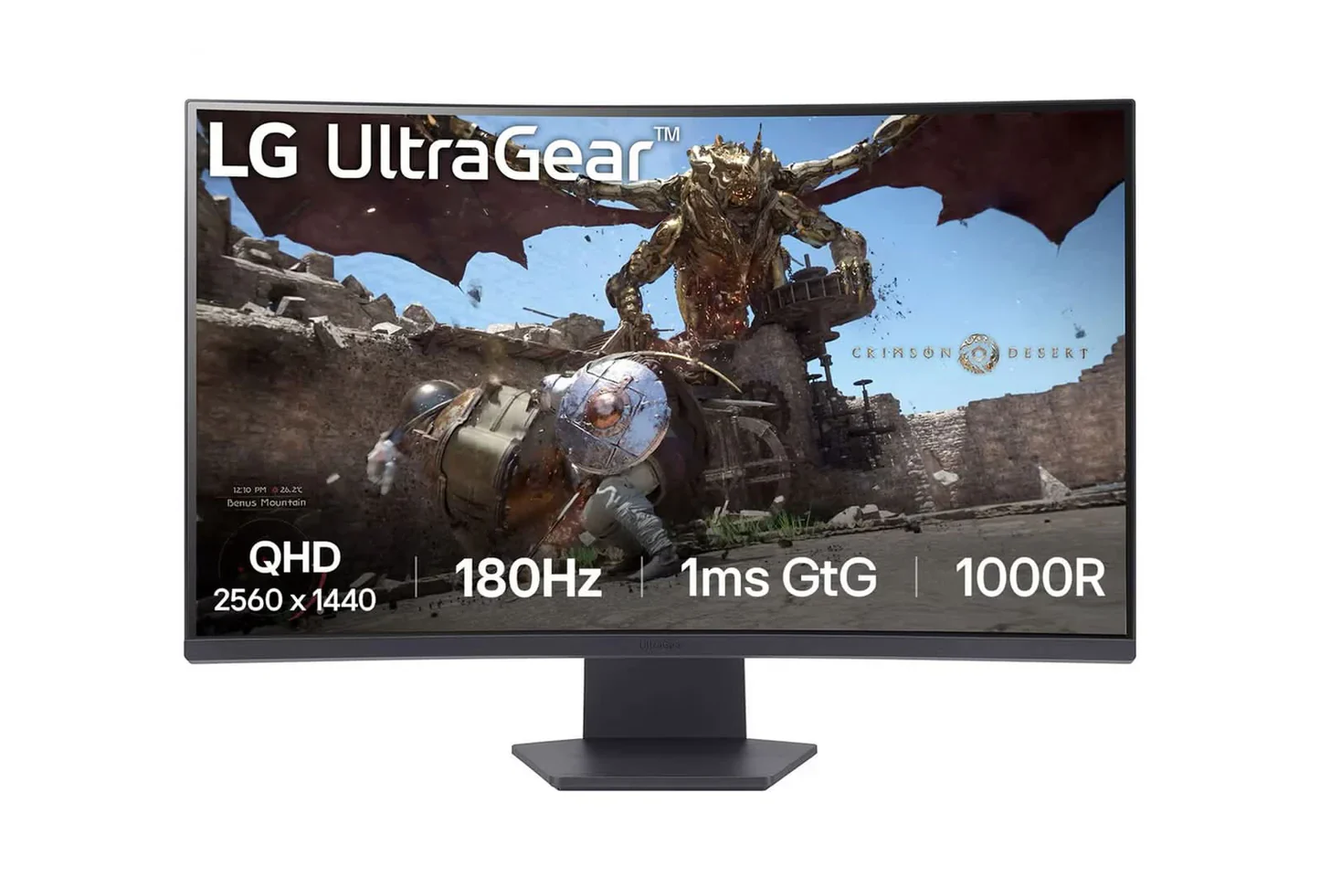 LG UltraGear 32GS60QC 32" QHD VA/HDR10/180Hz/Black Curved Gaming Monitor