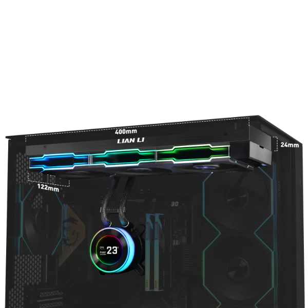 Lian Li Hydroshift II LCD-C 360TL with wireless fans Liquid Cooler - Image 3