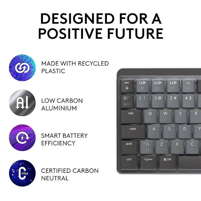 Logitech MX Mechanical Mini Wireless Gaming Keyboard Graphite - Image 7
