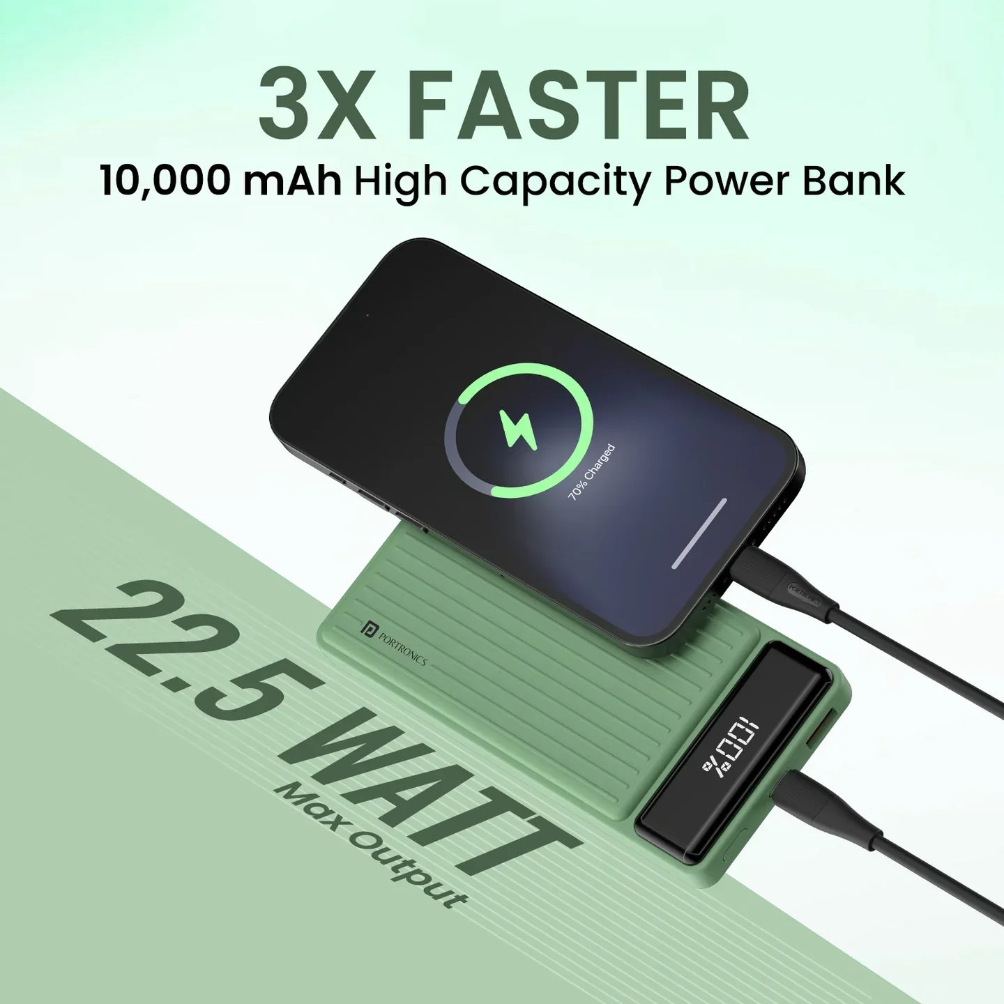 PORTRONICS Luxcell B Powerbank 10000 mAH | BIS Certified | Compact |Dual Port - Image 24