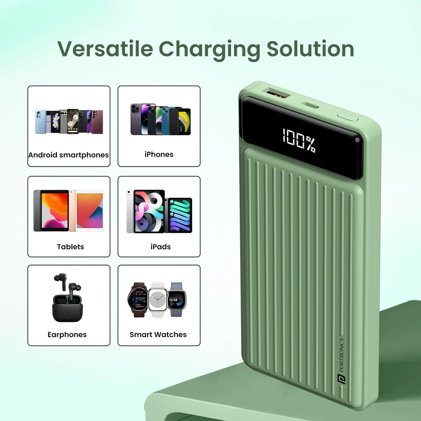 PORTRONICS Luxcell B Powerbank 10000 mAH | BIS Certified | Compact |Dual Port - Image 25
