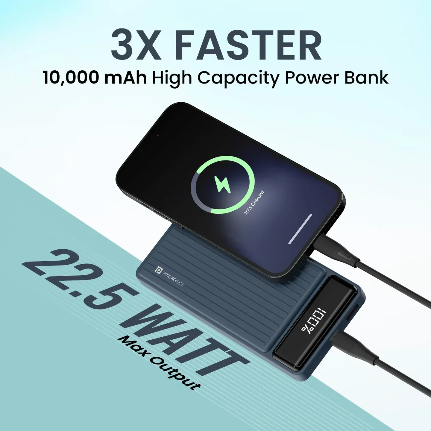 PORTRONICS Luxcell B Powerbank 10000 mAH | BIS Certified | Compact |Dual Port - Image 30
