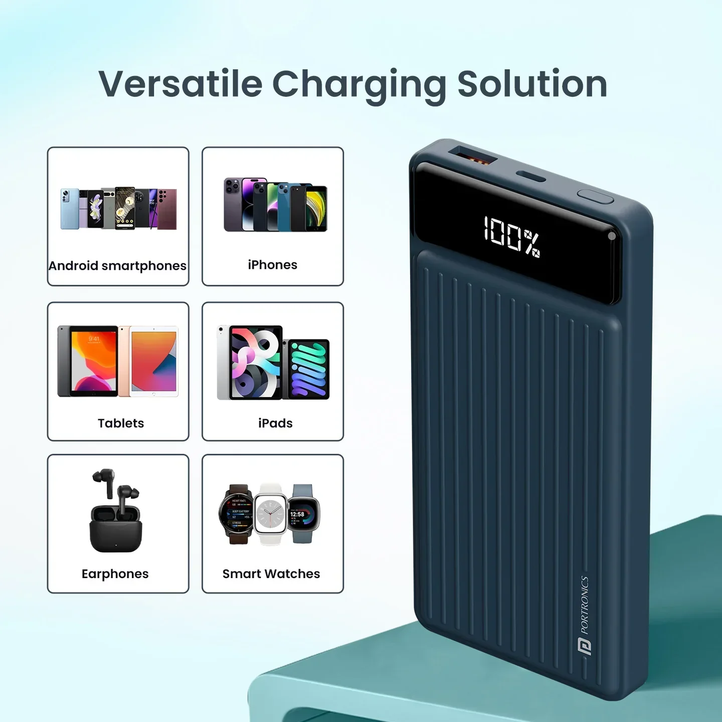 PORTRONICS Luxcell B Powerbank 10000 mAH | BIS Certified | Compact |Dual Port - Image 34