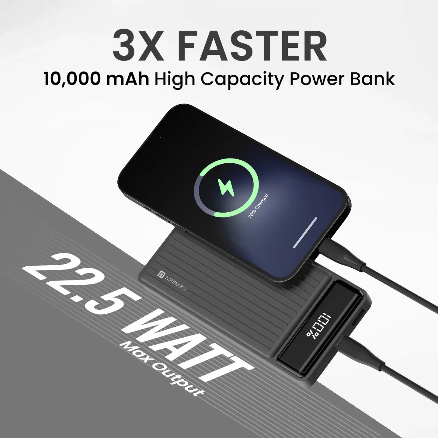 PORTRONICS Luxcell B Powerbank 10000 mAH | BIS Certified | Compact |Dual Port - Image 37