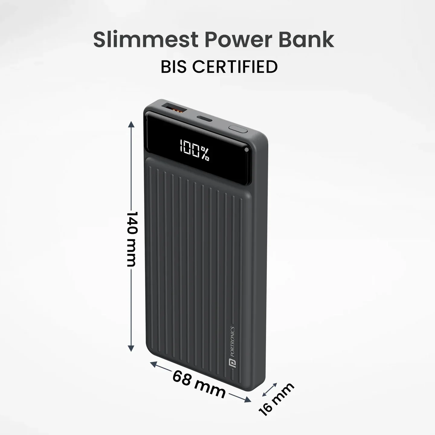 PORTRONICS Luxcell B Powerbank 10000 mAH | BIS Certified | Compact |Dual Port - Image 38