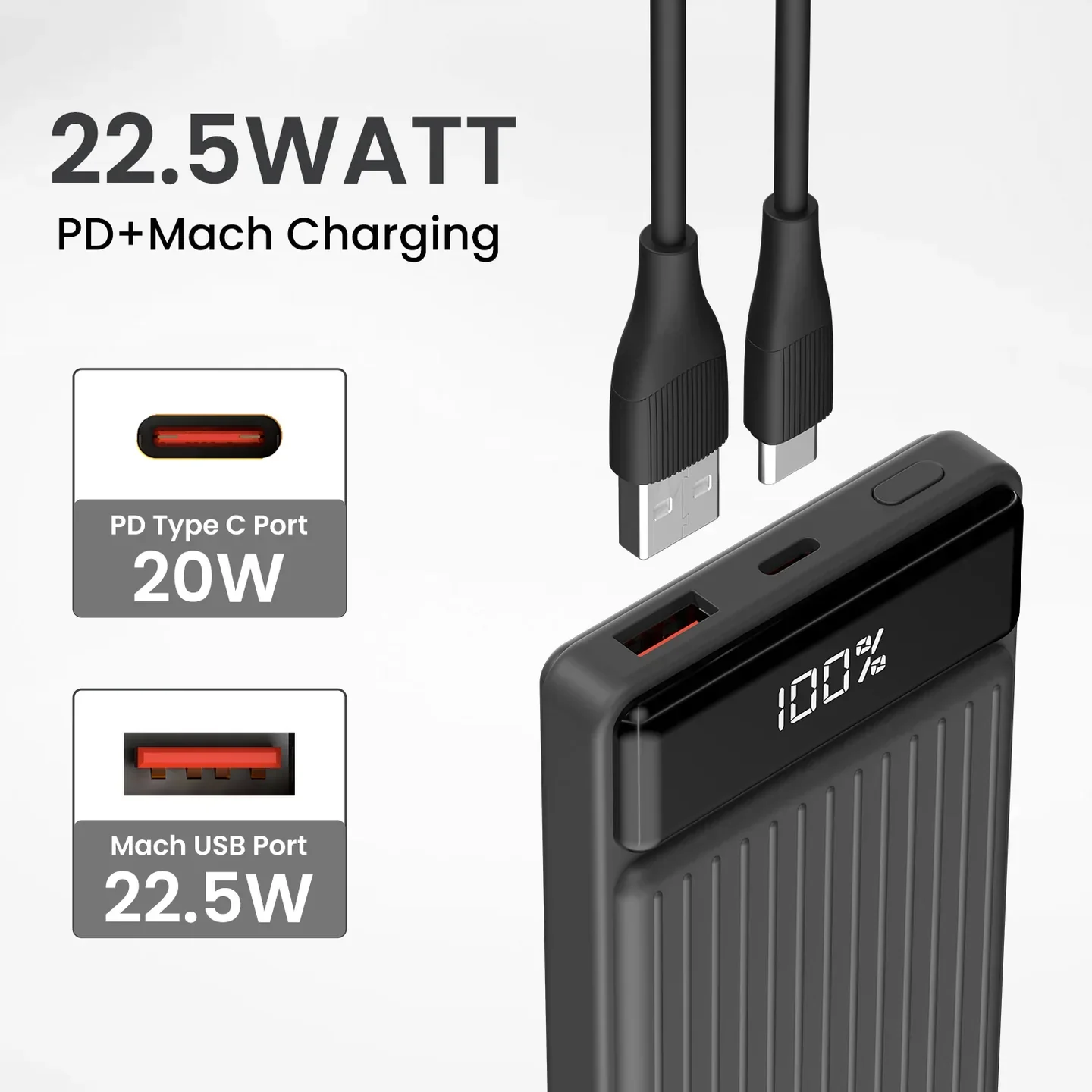 PORTRONICS Luxcell B Powerbank 10000 mAH | BIS Certified | Compact |Dual Port - Image 40