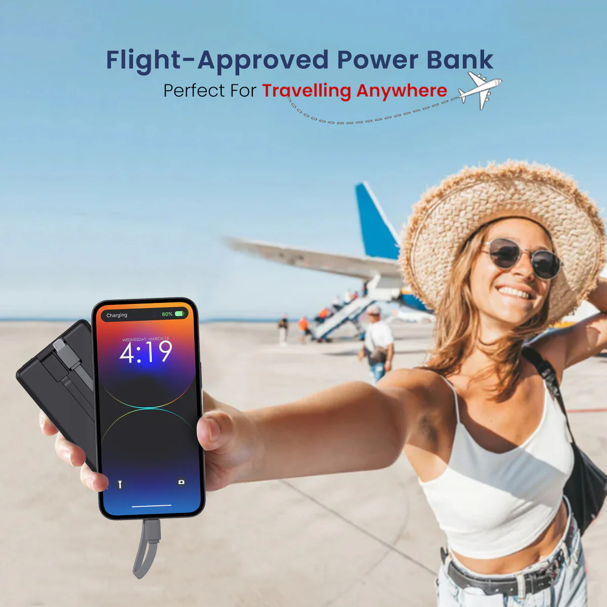 PORTRONICS Luxcell Bind 20K Powerbank | LED Indicator |In Built Charging Cable |Dual Output |Wake Up Button - Image 13