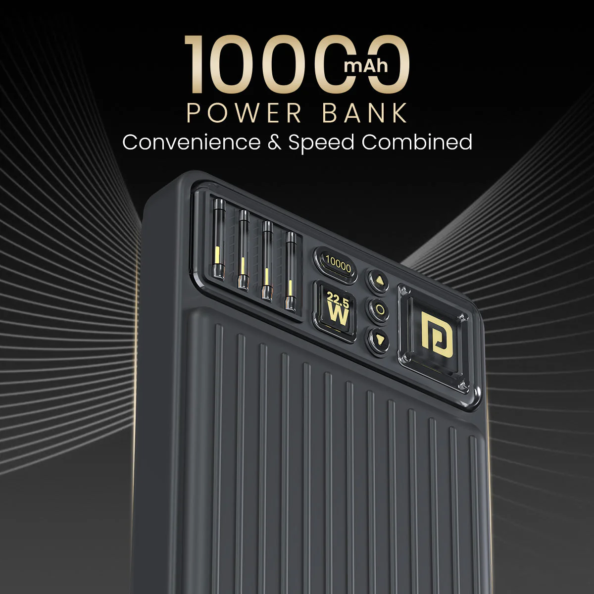 PORTRONICS Luxcell Bind Mini 10K Powerbank | In Built Type C & 8 Pin Cable |22.5W Fast Charging |Compact & Light Weight |Triple Output - Image 7