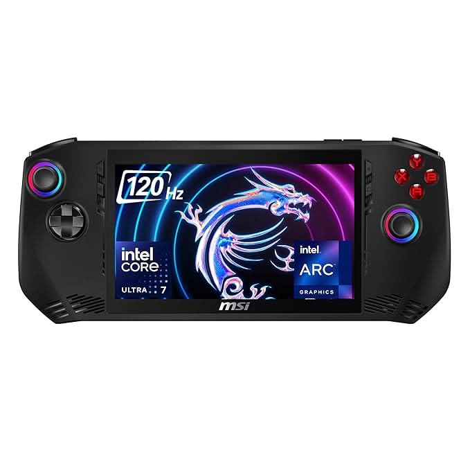 MSI Claw A1M Gaming Device Intel Core Ultra 7 processor 155H, Intel Arc Graphics, 16GB, 512GB SSD, 7" FHD, A 1M-218IN