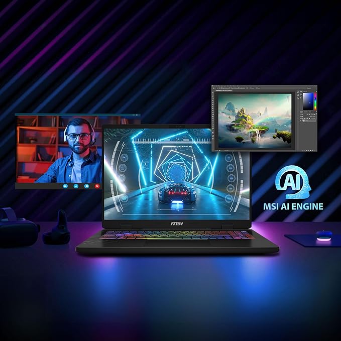 MSI Crosshair 16 HX Gaming Laptop Intel 14th Gen. i7-14700HX processor, RTX 4060-8GB, 16.1" QHD+ 240Hz, D14VFKG-206IN - Image 5