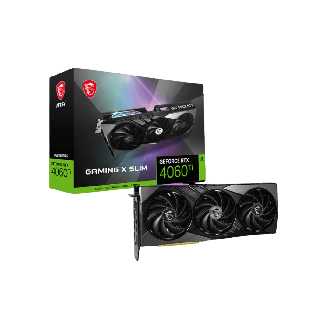 MSI GeForce RTX 4060 Ti GAMING X SLIM 8G 8GB GDDR6 4K@120Hz HDR 8K@60Hz HDR 7680 x 4320