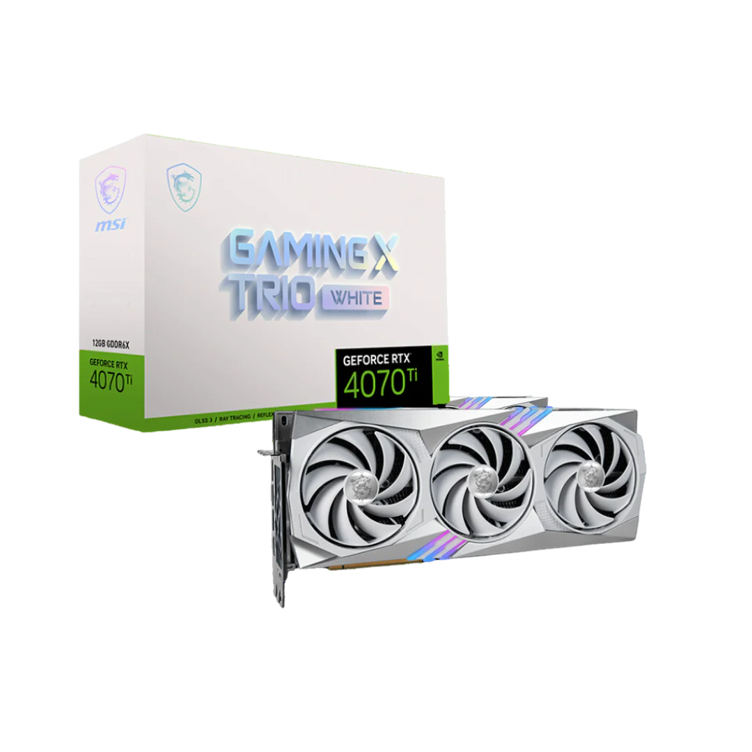 MSI GeForce RTX 4070 Ti GAMING X TRIO WHITE 12G - Extreme Performance 12GB GDDR6X