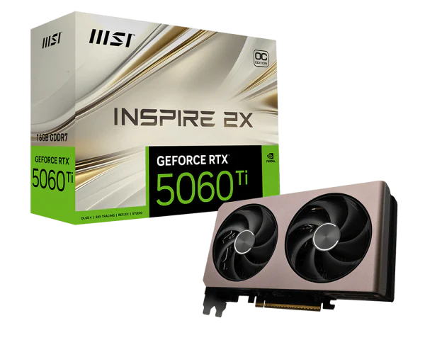MSI GeForce RTX 5060 Ti 16G INSPIRE 2X OC Graphics Card
